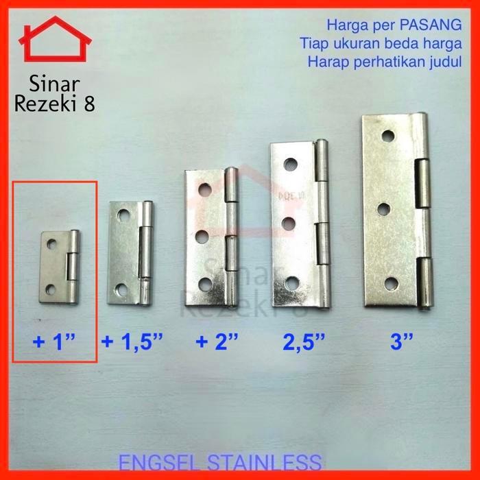 Engsel Kupu Mini Kecil 1 inch + Stainless Box Kayu Peti Kotak Lemari