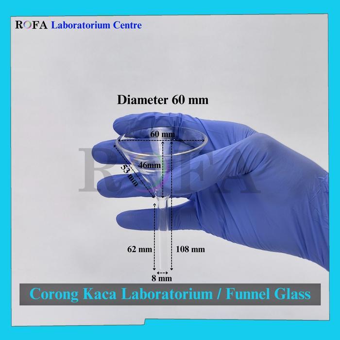 "New" ROFA Corong Kaca / Corong Pyrex / Corong Laboratorium / Funnel Glass / Corong Gelas / Corong