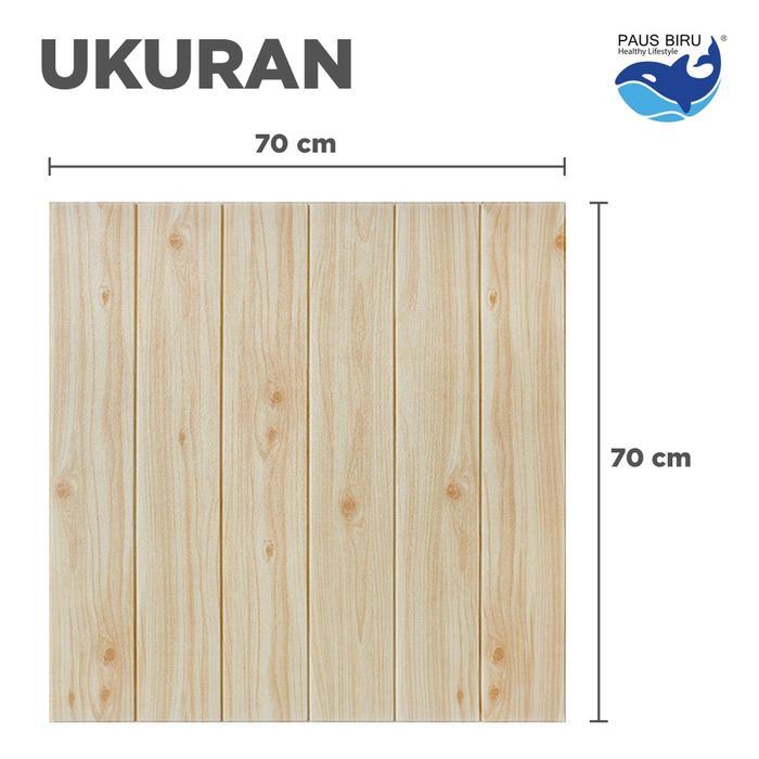 "New" Wallpaper Dinding 3D Motif Kayu Wood Foam 70x70cm - Wallfoam Motif Kayu Aesthetic - Wallpaper