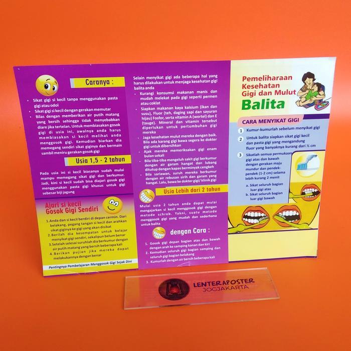 Leaflet/Brosur - Pemeliharaan Kesehatan GIGI dan Mulut Balita.