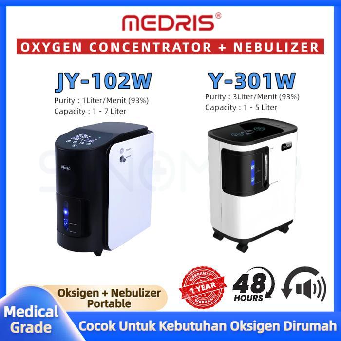 Varian Medris Oxygen Concentrator 1L 3L + Nebulizer Oksigen Konsentrator Oksigen Elektrik + Bonus