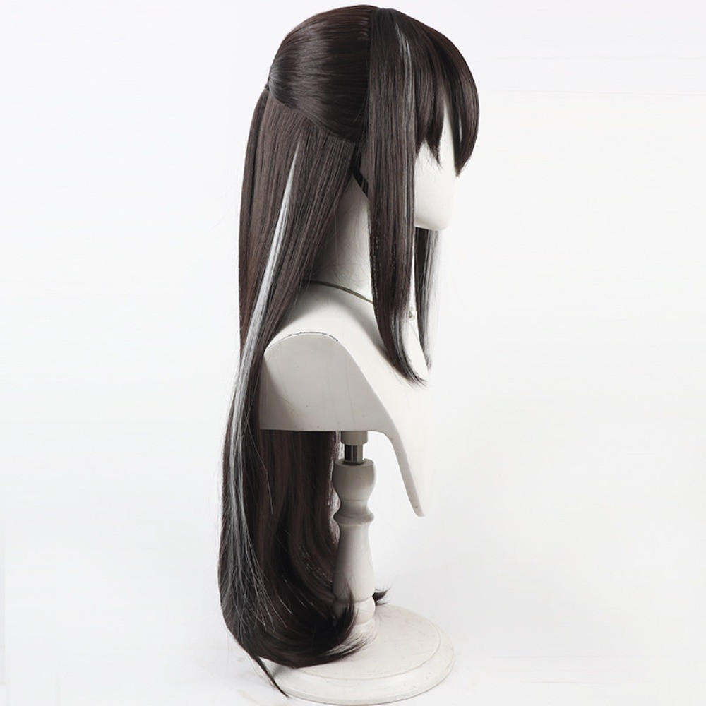 FGO KAWAKAMI GENSAI COSPLAY WIG BROWN MULTIPLE HIGHLIGHTS STYLING HAIR