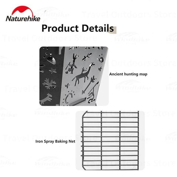 TUNGKU FIRE PIT GRILL BBQ KAYU BAKAR CAMPING NATUREHIKE CNH22CJ036