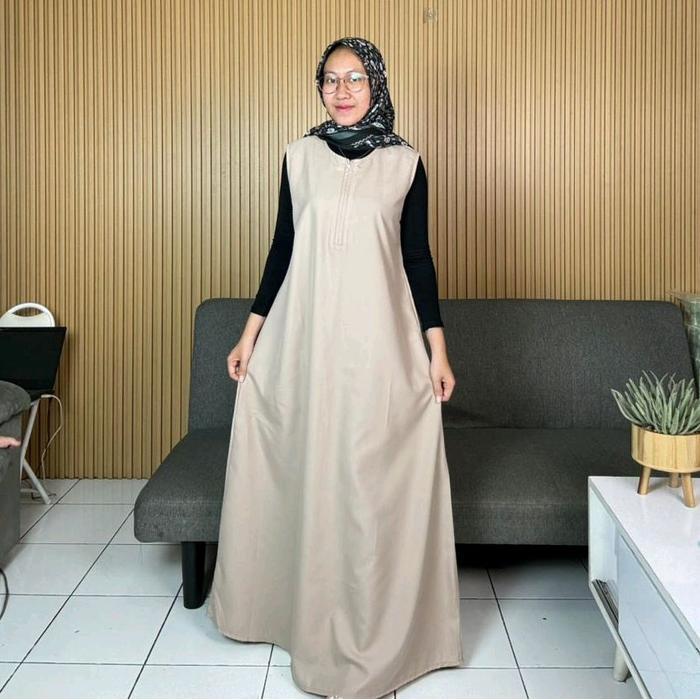 Inner Bahan Toyobo Katun Katun Katun Busui Dress Nyaman Gamis Casual Dalaman Baju Dewasa Panjang