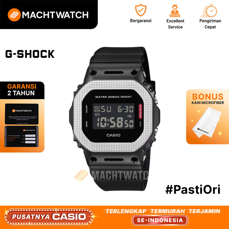 Jam Tangan Pria Casio G-Shock GM-5600BM-1JF GM-5600BM GM5600BM Modern Industrial Digital Dial Black 