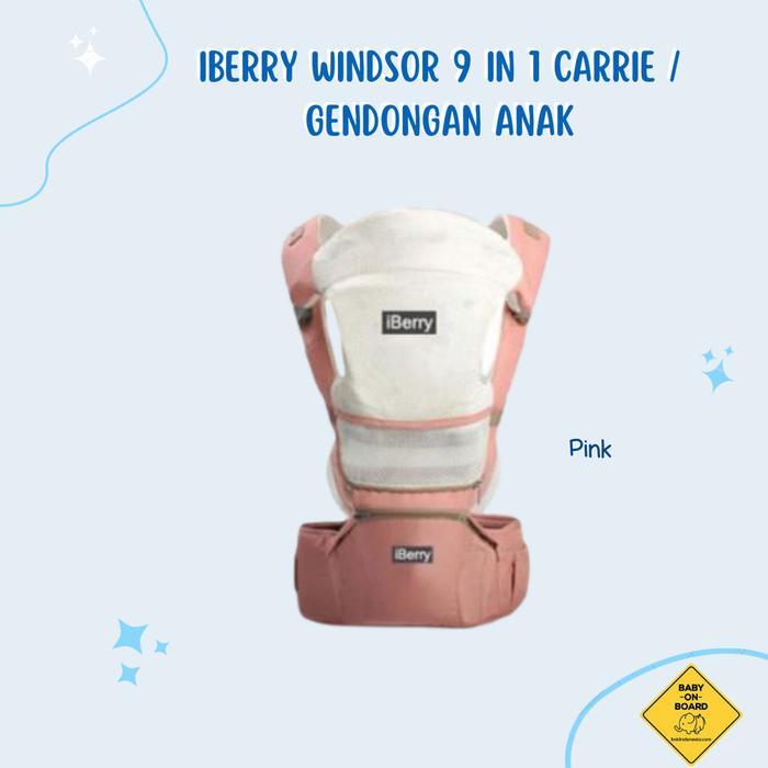 iBerry Windsor 9 in 1 carrie / gendongan bayi Hipseat gendongan bayi Siap Kirim
