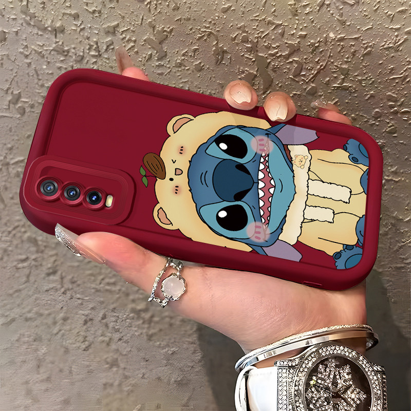 Casing Hp untuk VIVO Y20 Y20s Y20i Y20t Y20G Y12s Y12a Y11s Y30G Y33t Y33s Case Kartun Stitch Kasing