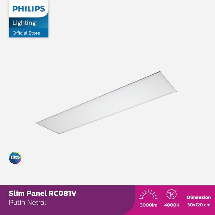 Philips Lampu Panel LED RC081V LED30S 840 30x120 Semi Putih