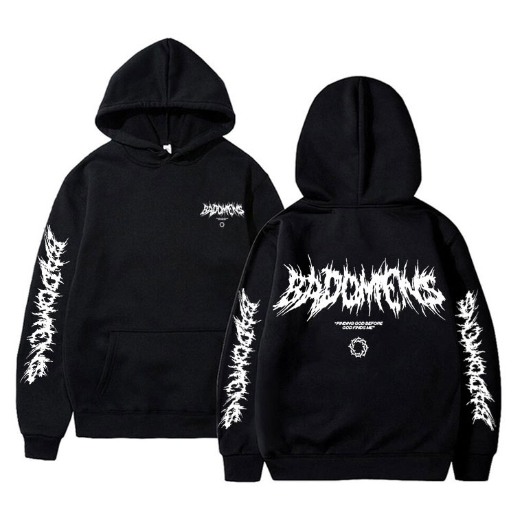 Bad Omens Band Finding God Before God Finds Me Graphic Hoodie Men Women Fleece Cotton Sweatshirts