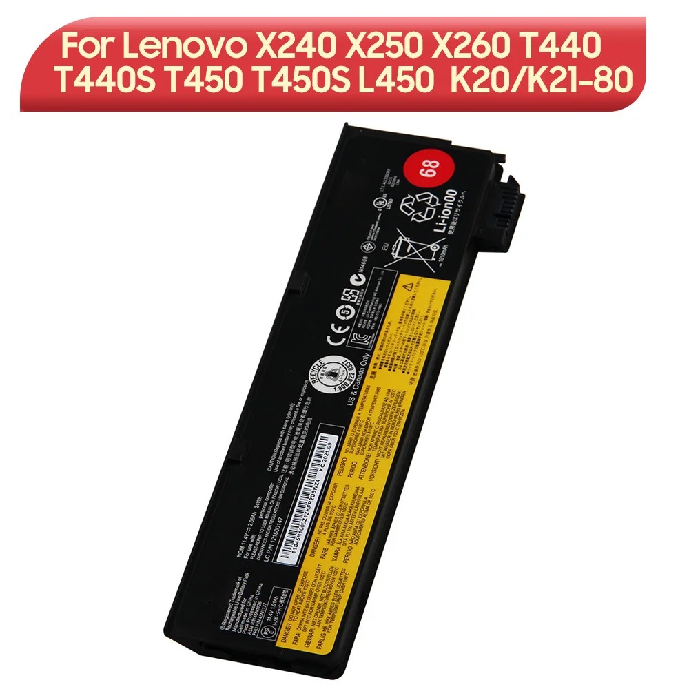 Original Replacement Battery For Lenovo Thinkpad X240 X250 X260 X270 T440 T450S T460 K2450 L470 L460