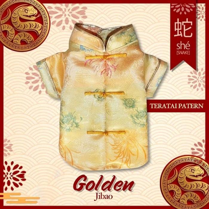 Diki_Diku Golden Qibao Baju Hewan Anjing Kucing Cny Imlek Collection
