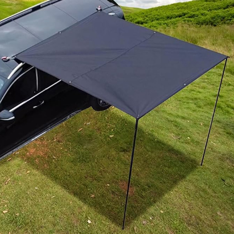 Side canopy camping car tent with side shading, suitable for camping, hiking, camping, and car use
