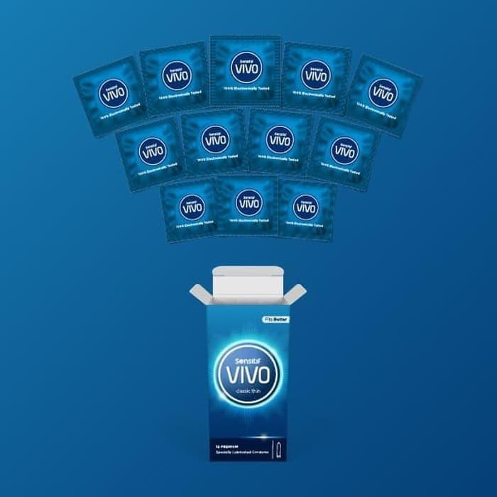 Xoticxquisite Sensitif Kondom Vivo Classic Thin - Condom Kemasan 12 Pcs