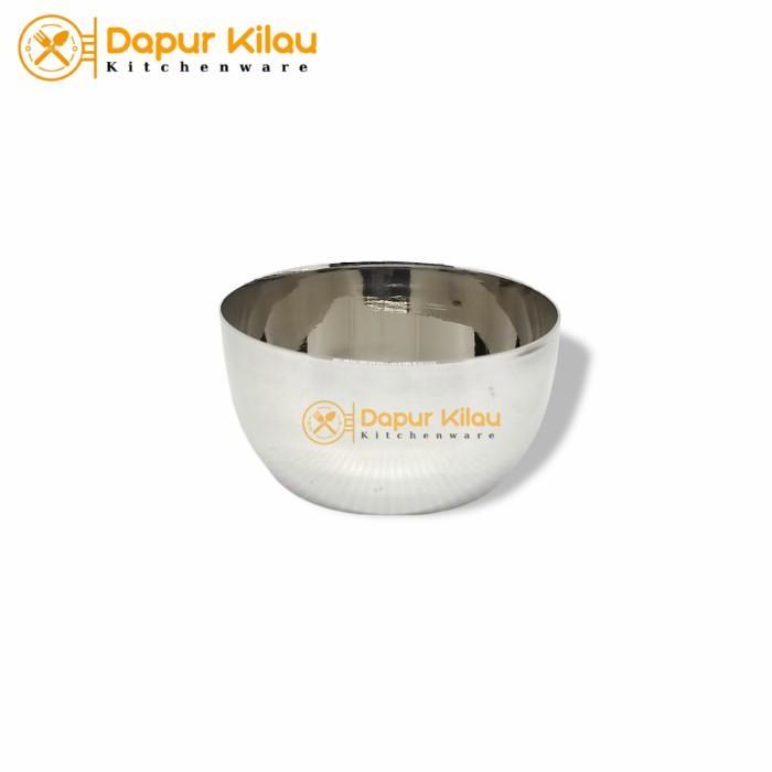 Thebest- Mangkok Kecil Mini Stainless Tebal Tempat Bumbu Saos Kecap 6-8.5 cm