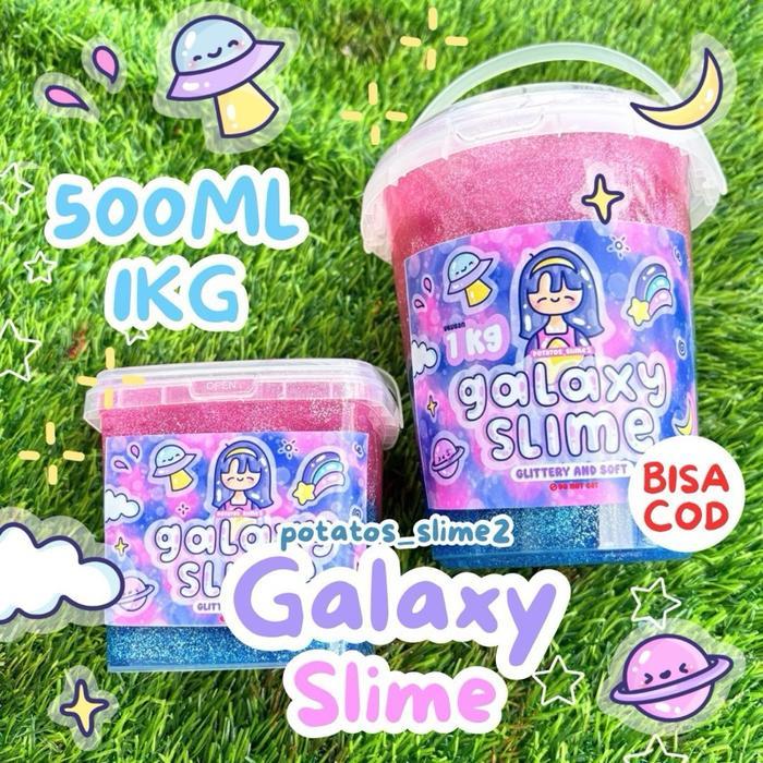 Galaxy Slime ukuran JUMBO @potatos_slime2 SLIME MURAH