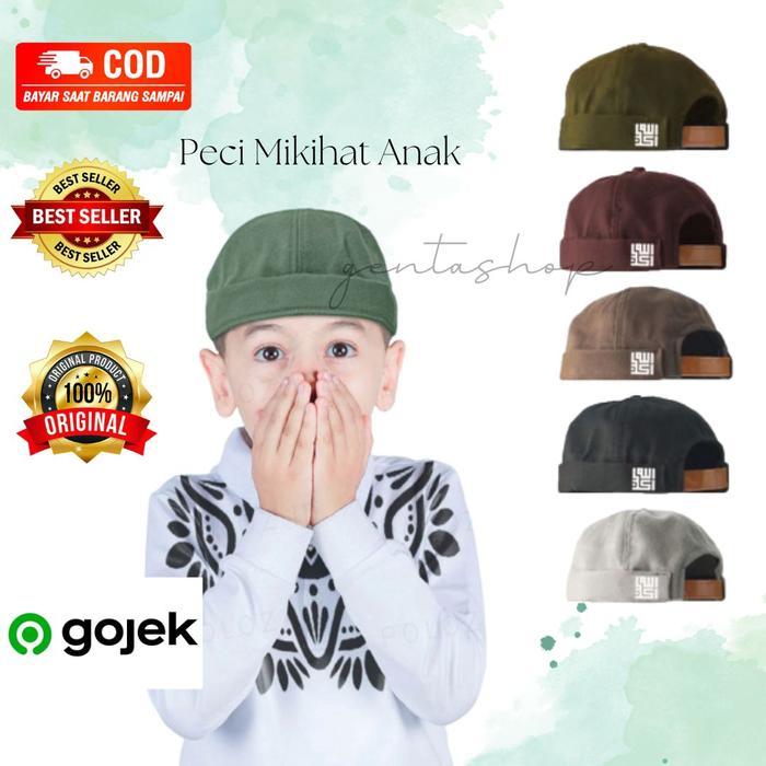 Peci Mikihat Anak Topi Uas Kopiah Muslim Kaligrafi Allahuakbar