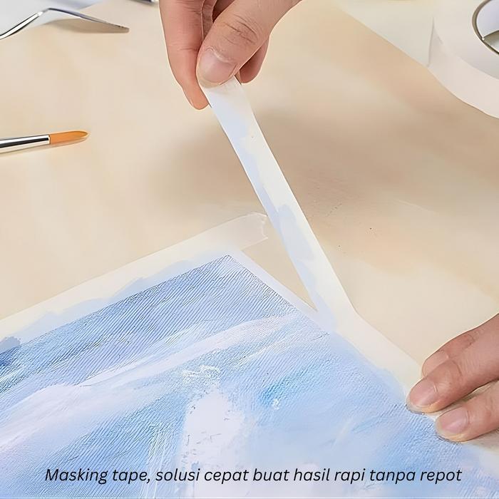 N3W 21M - Masking Tape Lakban Isolasi Kertas 45MM 24MM 12MM 6MM