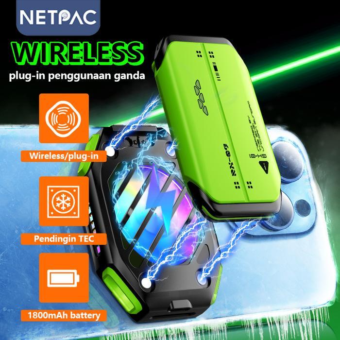 NETPAC X111 1800mAh Battery Wireless Funcoler Fan Cooler Magnetic Super Rechargeable 1800mAh Battery