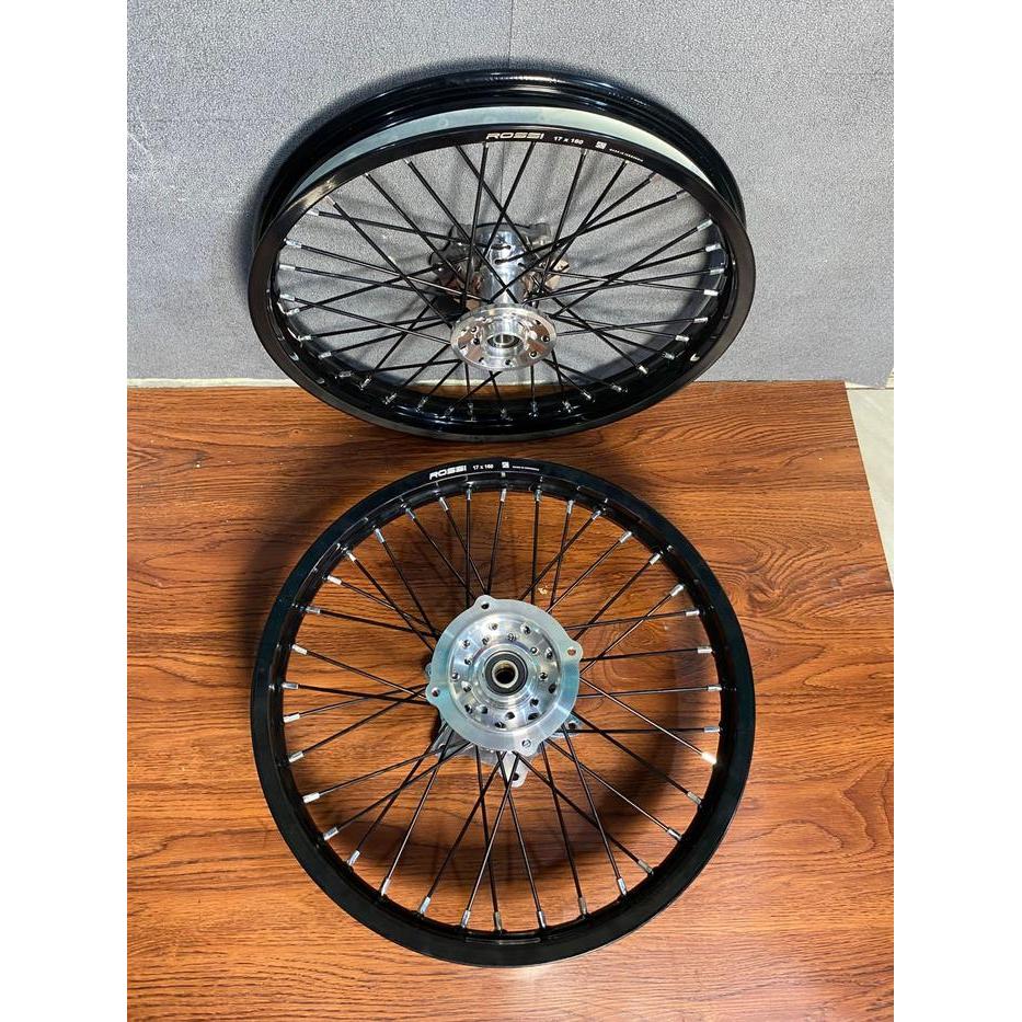 Velg Semi Cacing Crf Tromol Chrome Ukur 160/160 Dan 160/185 Ring 17 Tanpa Ban