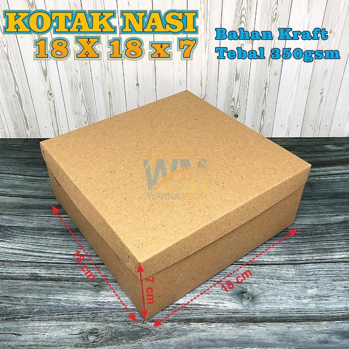Kotak Nasi 18x18/Dus Ayam Bakar Tebal/Box Nasi Kotak/Box cateringpolos