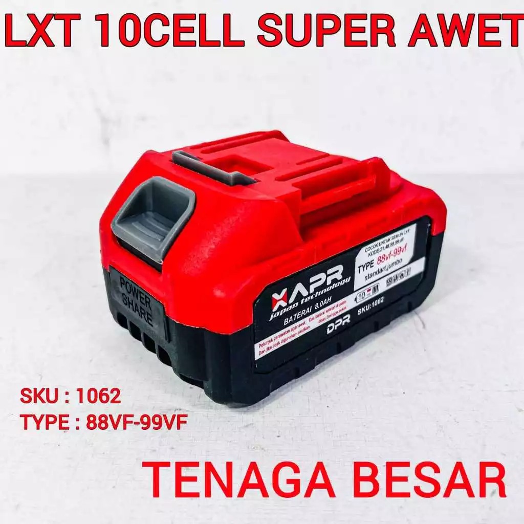 XAPR RAJA BATERAI LXT SKU 1062 88Vf 10 CELL KHUSUS upgrade impact wrench standard bor dll