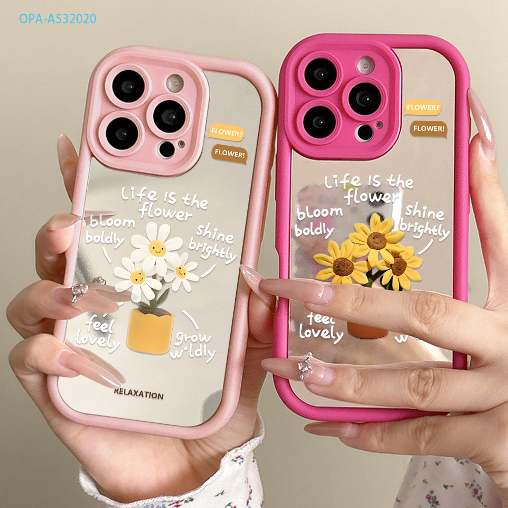Casing Hp Untuk OPPO A60 A54 A58 A77S A57 A55 A53 A33 2020 2022 4G Cermin Phone Case TY-JZ S9-0010 S