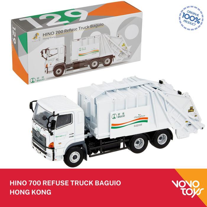 TEREMURAHTERLARIS READY SILAHKAN DIORDER TINY DIECAST 129 HINO 700 REFUSE TRUCK BAGUIO TINY CITY