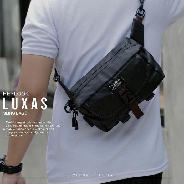 Tas Selempang Minimalis Sling Bag Pria Anti Air Tas Slempang Cowok Distro Keren Kekinian