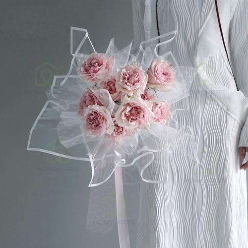 Flower Wrapping Paper/Flower Wrapping Transparant Line Color Kertas Buket