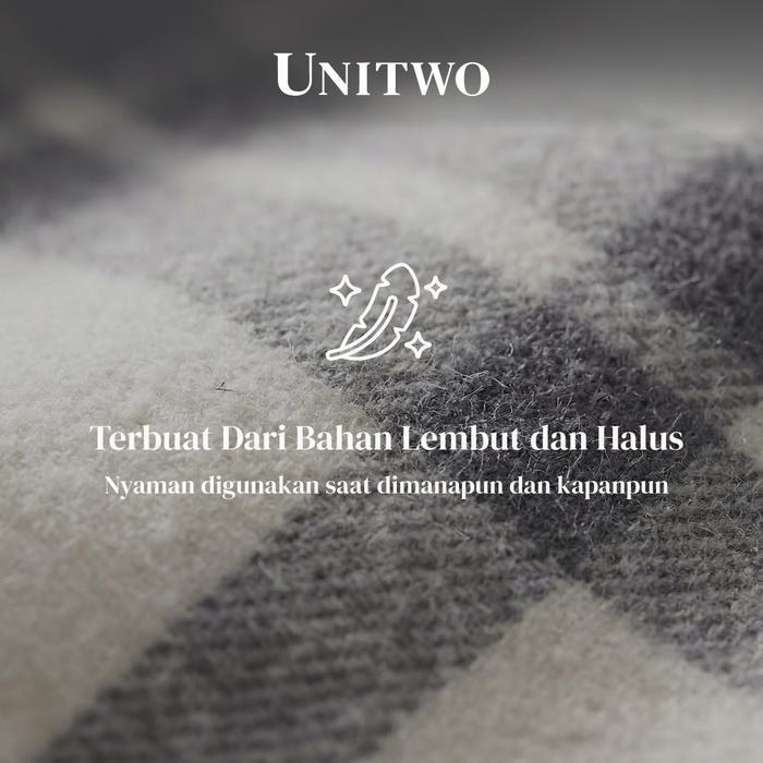 "New" UNITWO ID jamut [SPECIAL BLANKET JAKET] Jaket Outer Selimut Flace Reversible Blanket