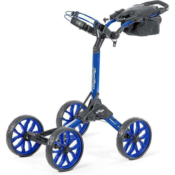 Golf Bag Boy Quad Pro Push Cart 4 Wheels Trolley Troli Golf 4 Roda