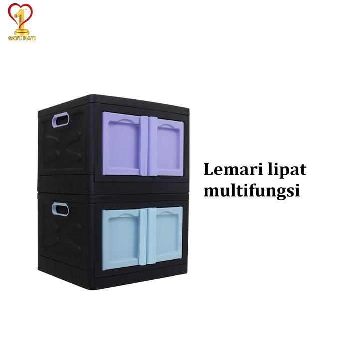 Lemari Lipat Plastik Storage Box Organizer Lemari Susun Plastik Lipat Serbaguna / Lemari Susun Lipat