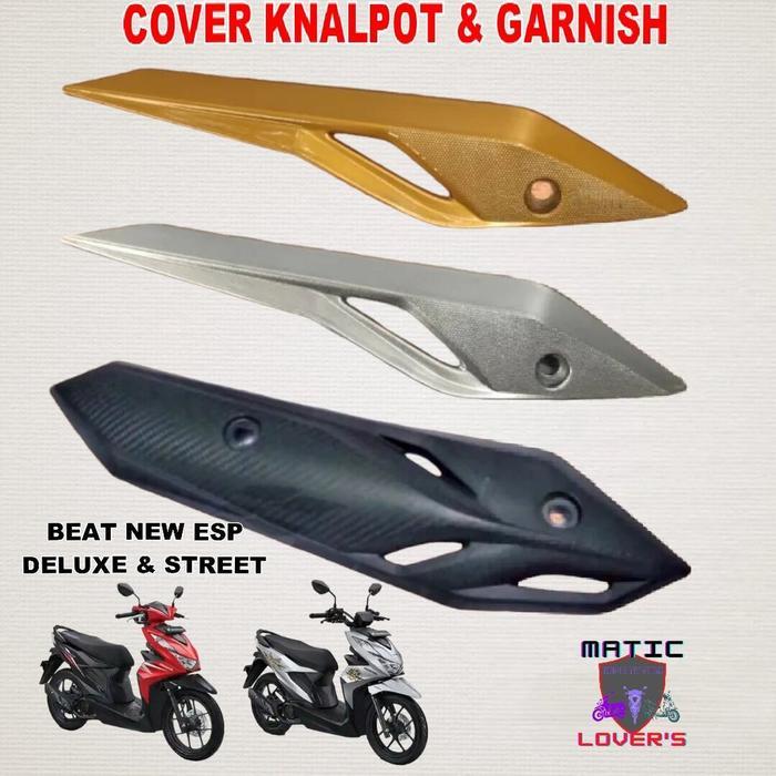 Aksesoris Garnish Cover Tutup Tameng Pelindung Knalpot Beat New Deluxe Street 2020 2021 2022 2023