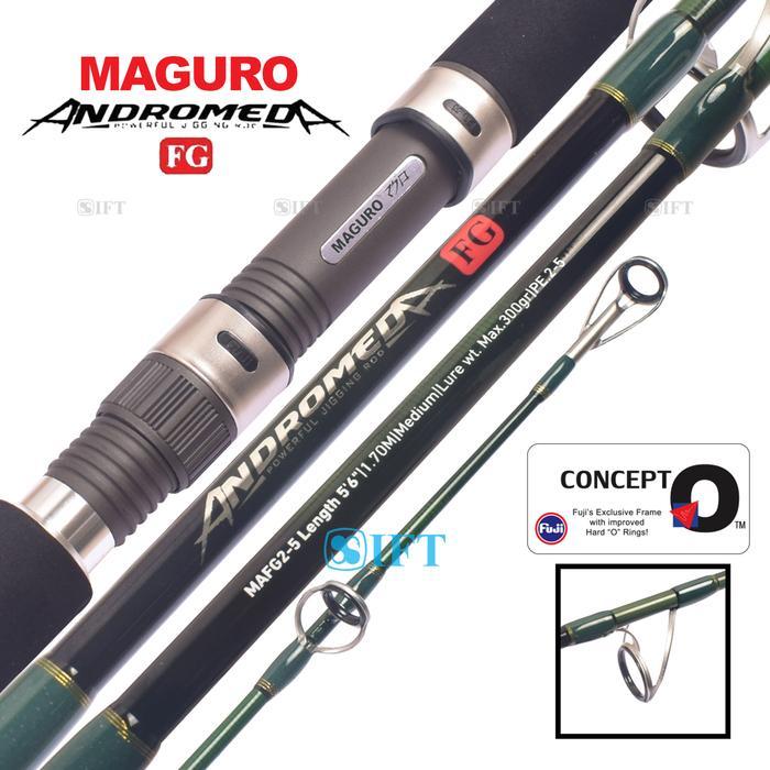 Joran Maguro Andromeda Fg Fuji Guides & Seat Laut Jigging Dasaran Pe 1 2 3 4 5 6