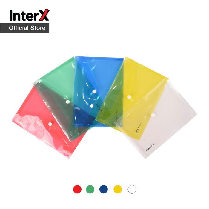 Interx Folder Map Kancing / Dokumen File Bag Transparan Bening A5