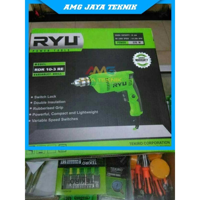 MESIN BOR TANGAN RYU RDR 10-3 / HAND DRILL RYU 10 MM ORIGINAL
