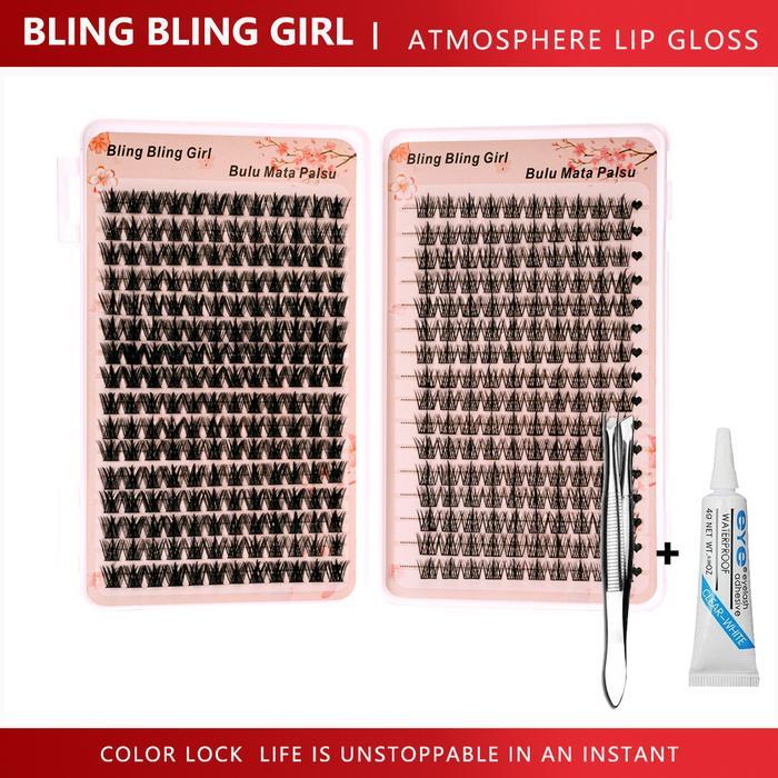 Ready Bling Bling Girl Coo Menglue Rambut Peri Tipe A Bulu Mata Palsu Secara Alami Untuk Pemula