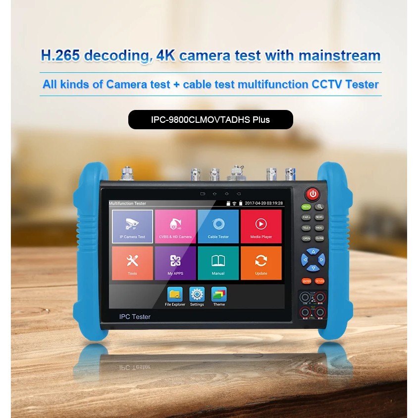 Upgraded IPC-9800 CLMOVTADHS-Pro IPC CCTV Tester 8MP AHD CVI TVI Camera 8K H.265 IP Camera Tester