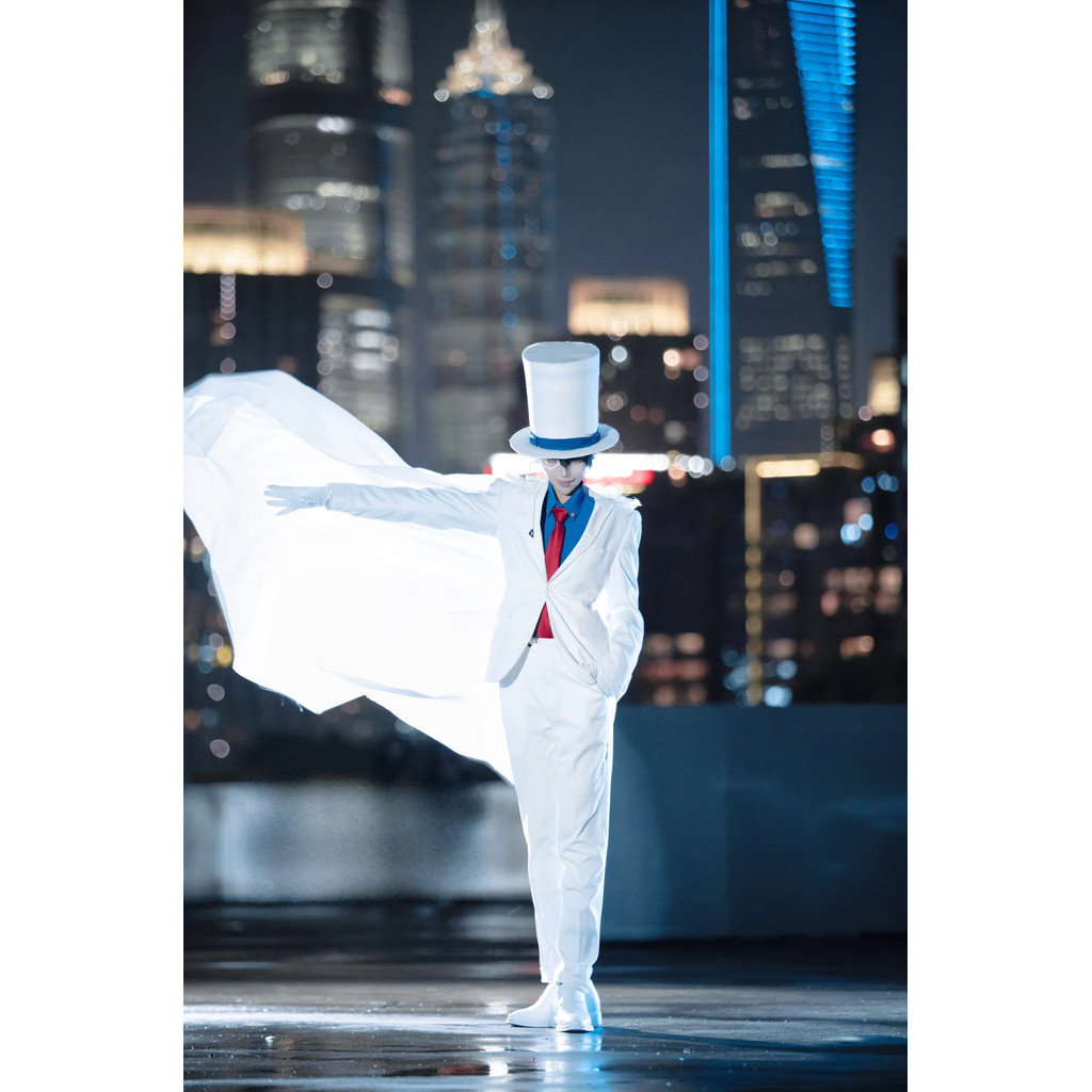 ANIME KUROBA KAITO KID COSPLAY COSTUME ROLE-PLAYIN KIDD UNIFORM PHANTOM THIEF CARNIVAL HALLOWEEN
