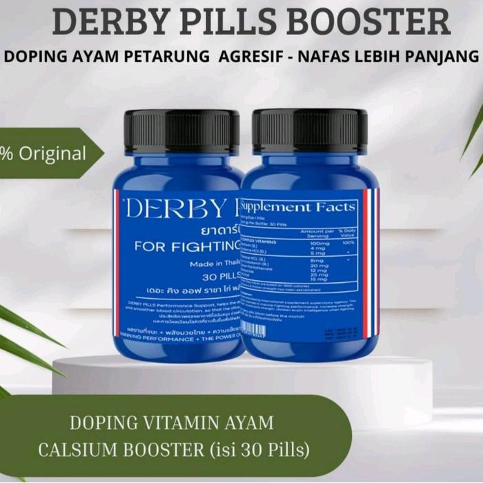 DOPING AYAM PETARUNG - DERBY PILLS FOR FIGHTING COCK IMPORT THAILAND [Derby Pills Power-up 7X