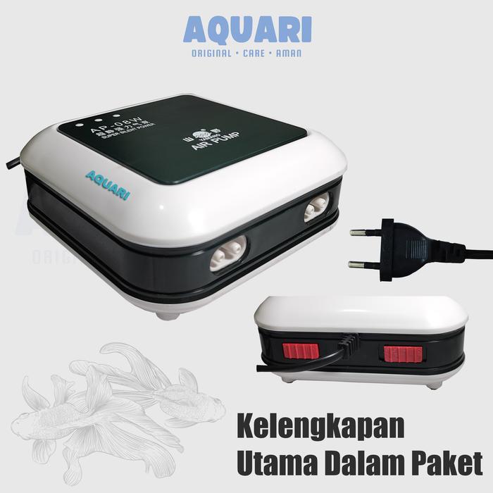 AERATOR LOW NOISE YAMANO AP 08 6 WATT GELEMBUNG UDARA KOLAM 4 OUTPUT - AERATOR AQUARIUM ORIGINAL
