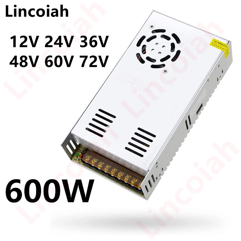 FLASH SALE    AC 100-240V Switching Power Supply DC 12V 24V 36V 48V 60V  600W 10A 12.5A 13.8A 25A 50