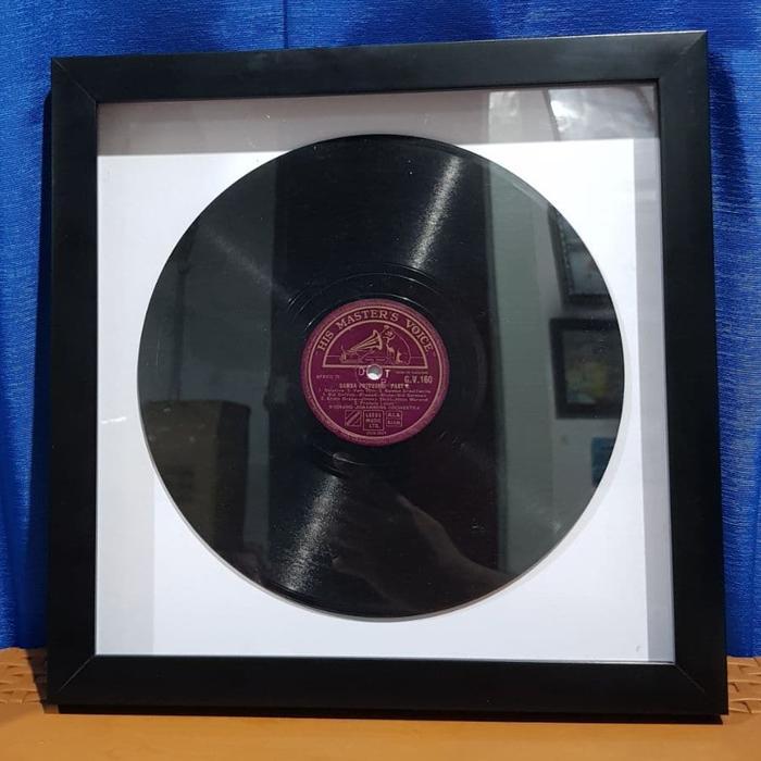 Piringan Hitam 10" Untuk Pajangan + Frame / Dekorasi Dinding / Vinyl