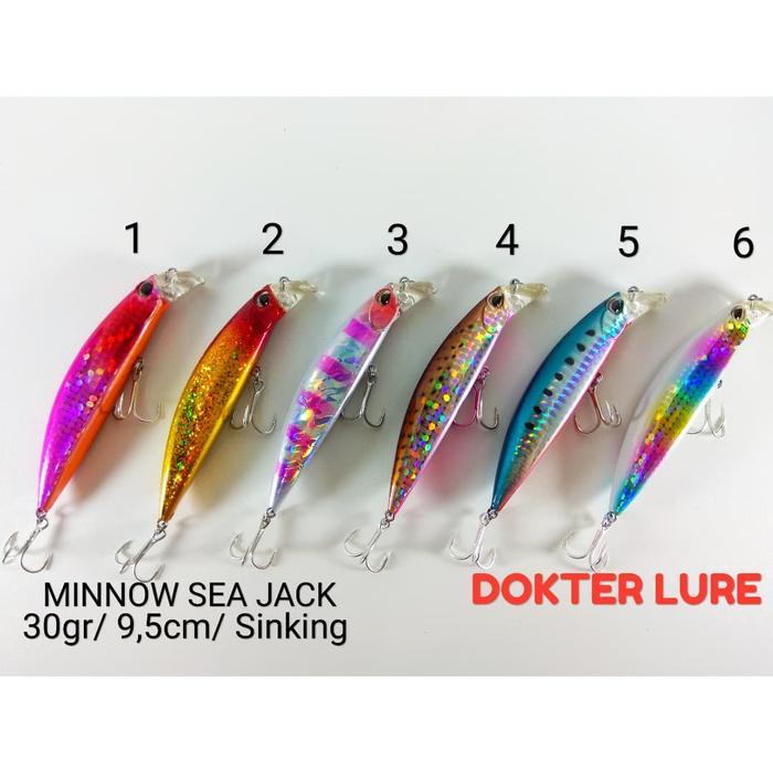LURE Minnow SEA JACK 30gr 9.5cm Sinking Umpan Casting