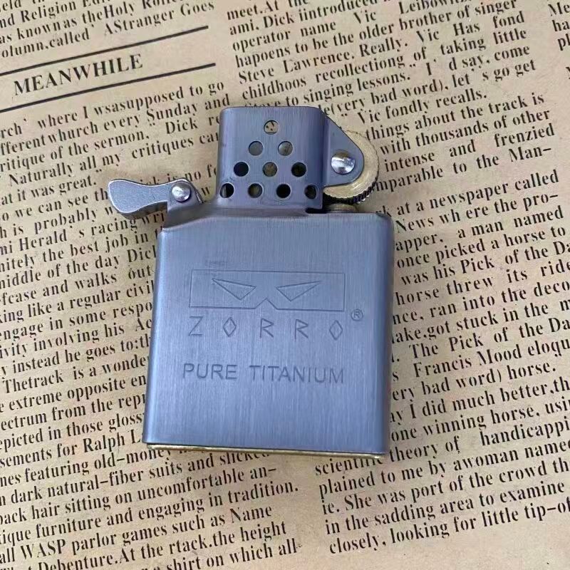 ZORRO pure titanium lighter insert, titanium alloy universal lighter liner, lighter accessories,
