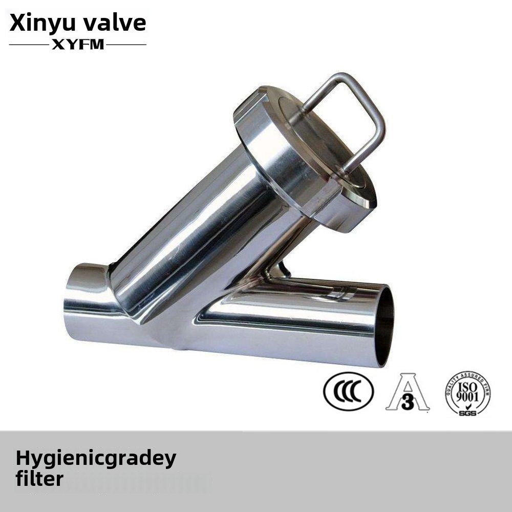 304 316 Stainless Steel Sanitary Grade Welded Y-type Filter Butt Welded Filter Oblique Plug-in 38