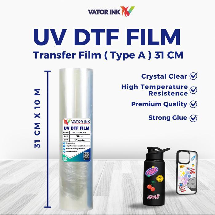 Uv Dtf Pet Film Roll A3 31Cmx Meteran Transfer Film (Type A) High Temp