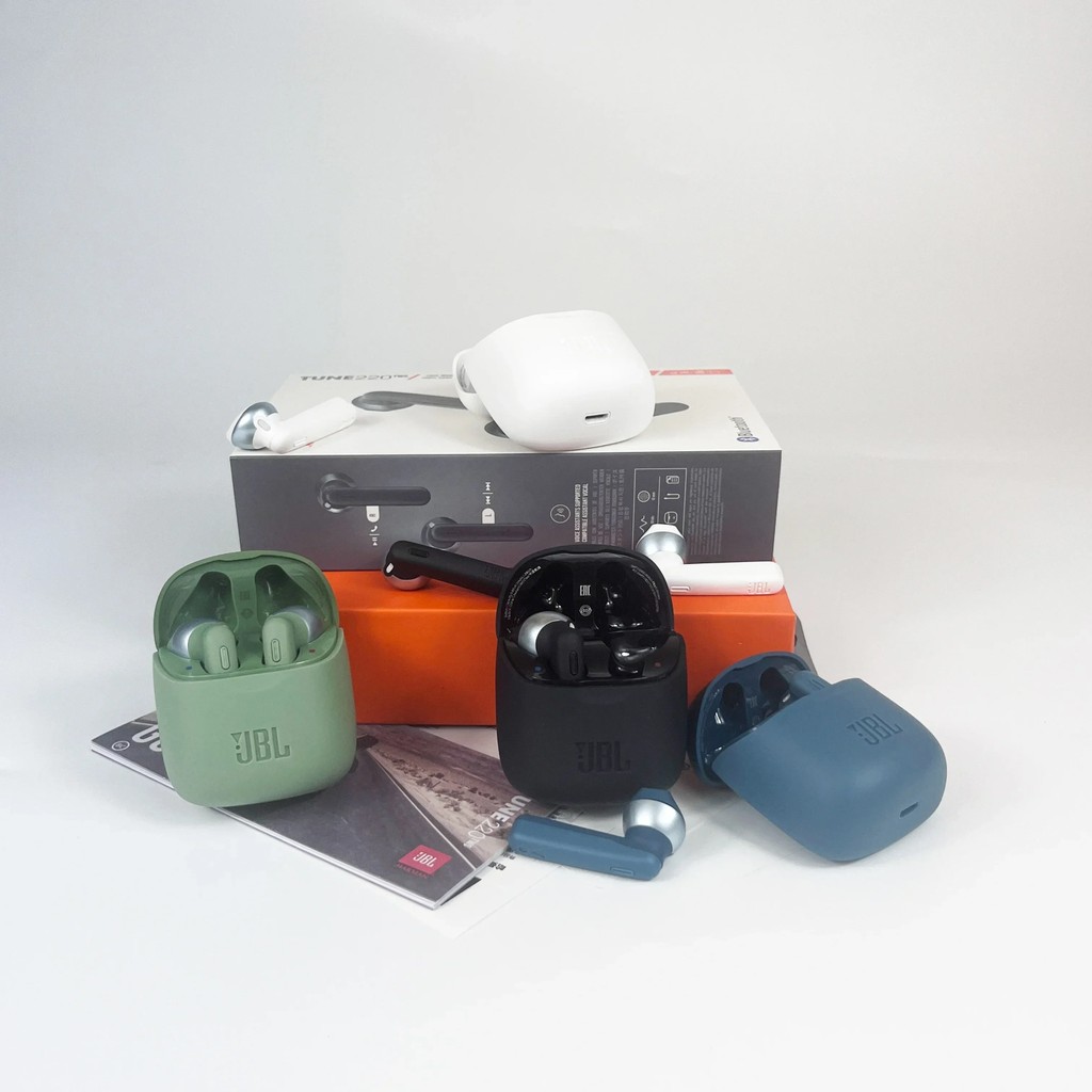 Original JBL TUNE 220 TWS True Wireless Bluetooth Earphones T220TWS Stereo Earbuds Bass Sound