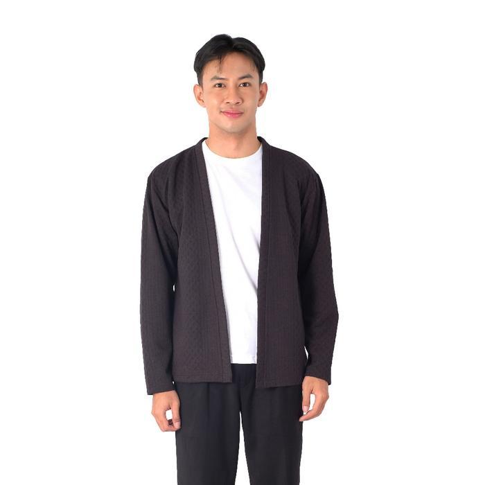 Promo- Poshboy Carter Cardigan Hitam I Outer Pria I Atasan Lengan Panjang I Korea Fashion