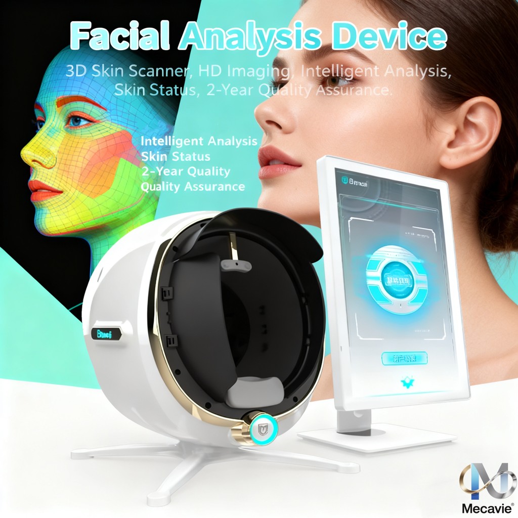 3D Magic Mirror Skin Scanner Portable Facial Care Analyzer with English Interface for Real-Time Skin